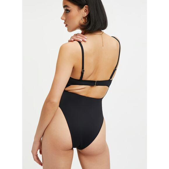 Good American Swimsuit Size 5X Black Good Compression Show Up One-Piece New - Picture 2 of 6